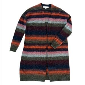 Adyson Parker ombre stripe open front cardigan sweater alpaca wool blend